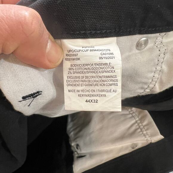 Dickies Jeans Men 44 Black Flex Dungaree Straight Leg Workwear Stretch Cotton - Picture 6 of 10